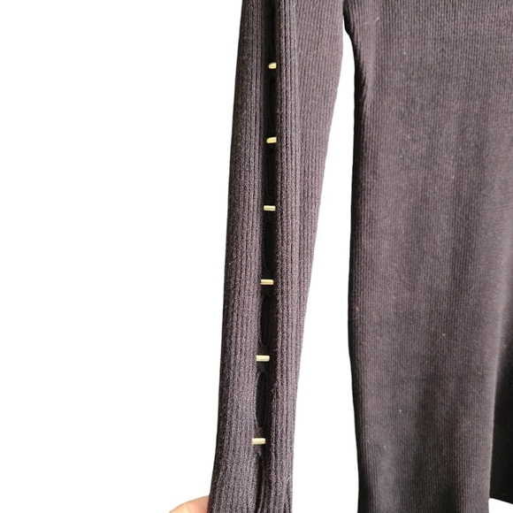 Michael Kors Women's Sweater Dress Sz Large Minimalist Quiet Luxury Neutral NWT - Picture 3 of 8